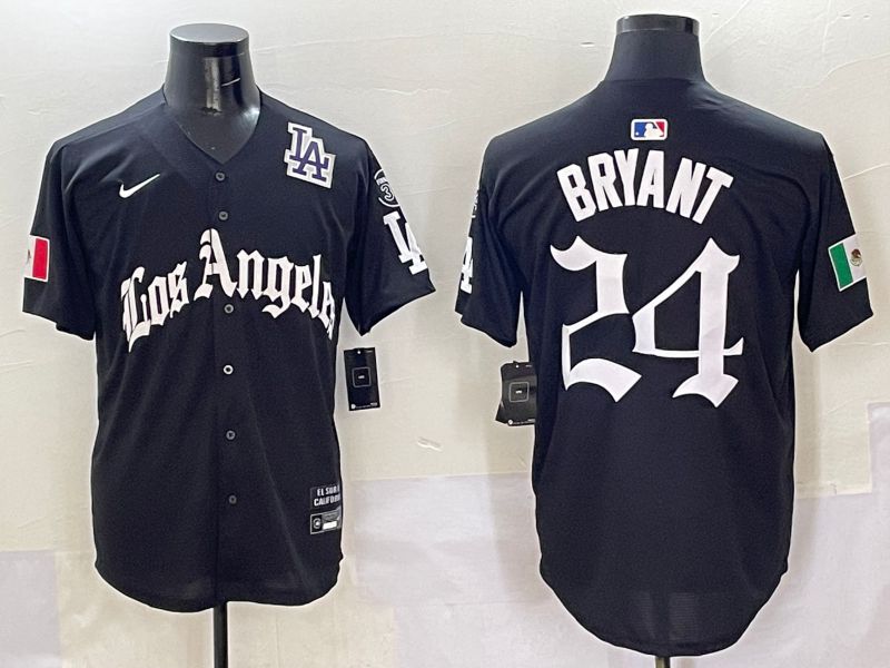 Men Los Angeles Dodgers #24 Bryant Black Five generations Joint Name 2025 Nike MLB Jersey style 13->los angeles dodgers->MLB Jersey